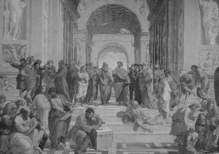 The School of Athens, black-and-white adaptation